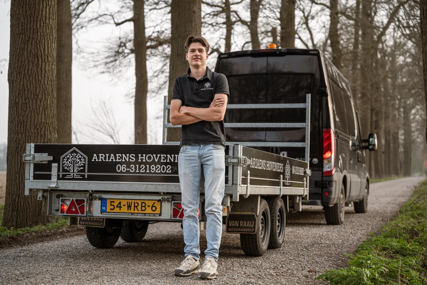 Hovenier voor de herkenbare bedrijfsbus